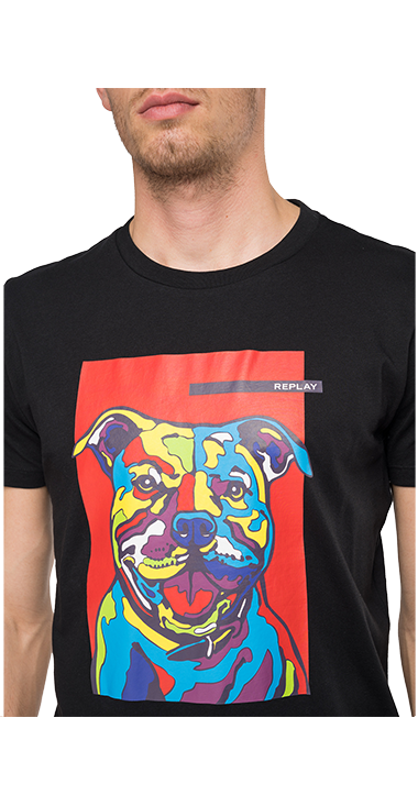 ベーシックジャージー DogプリントTシャツ 詳細画像 ブラック 5
